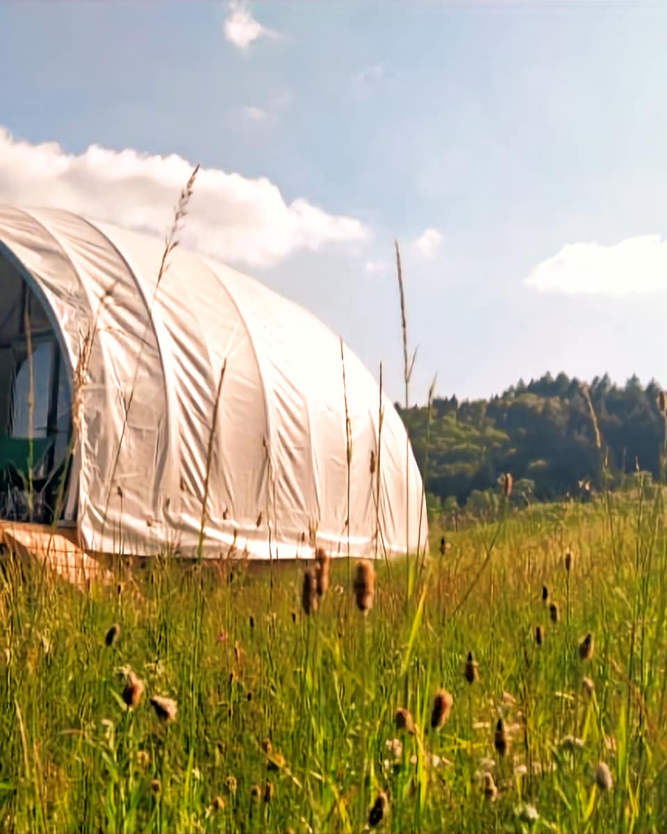 Hébergement éco-responsable autonome Symbiome dans la Loire, imaginé par Thomas Ligout